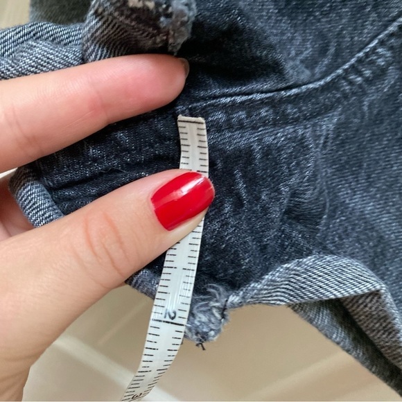 Madewell Relaxed Denim Shorts black gray jean shorts 29 - Picture 3 of 9